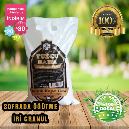 10kg Granül İri Çankırı Kristal Kaya Tuzu 10kg Granül İri Çankırı Kristal Kaya Tuzu