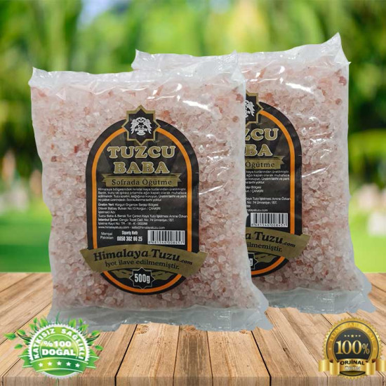 1Kg Pembe Granül İri Himalaya Tuzu 2×500g 1Kg Pembe Granül İri Himalaya Tuzu 2×500g